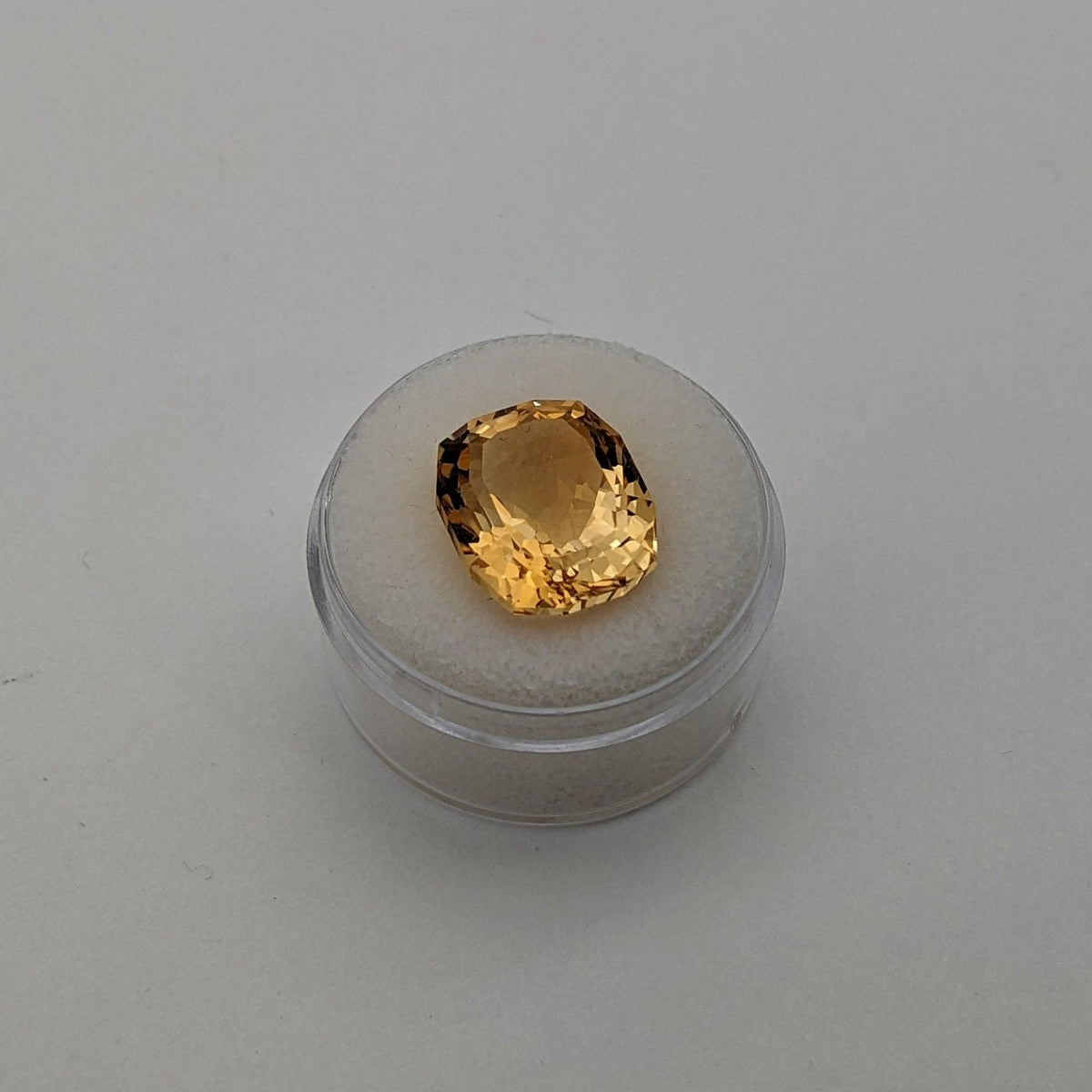 Cushion Cut Citrine , 15 mm x 12 mm, 10.50 carats, Jewelry Supply, Collectable, Birthstone, Facet Gem