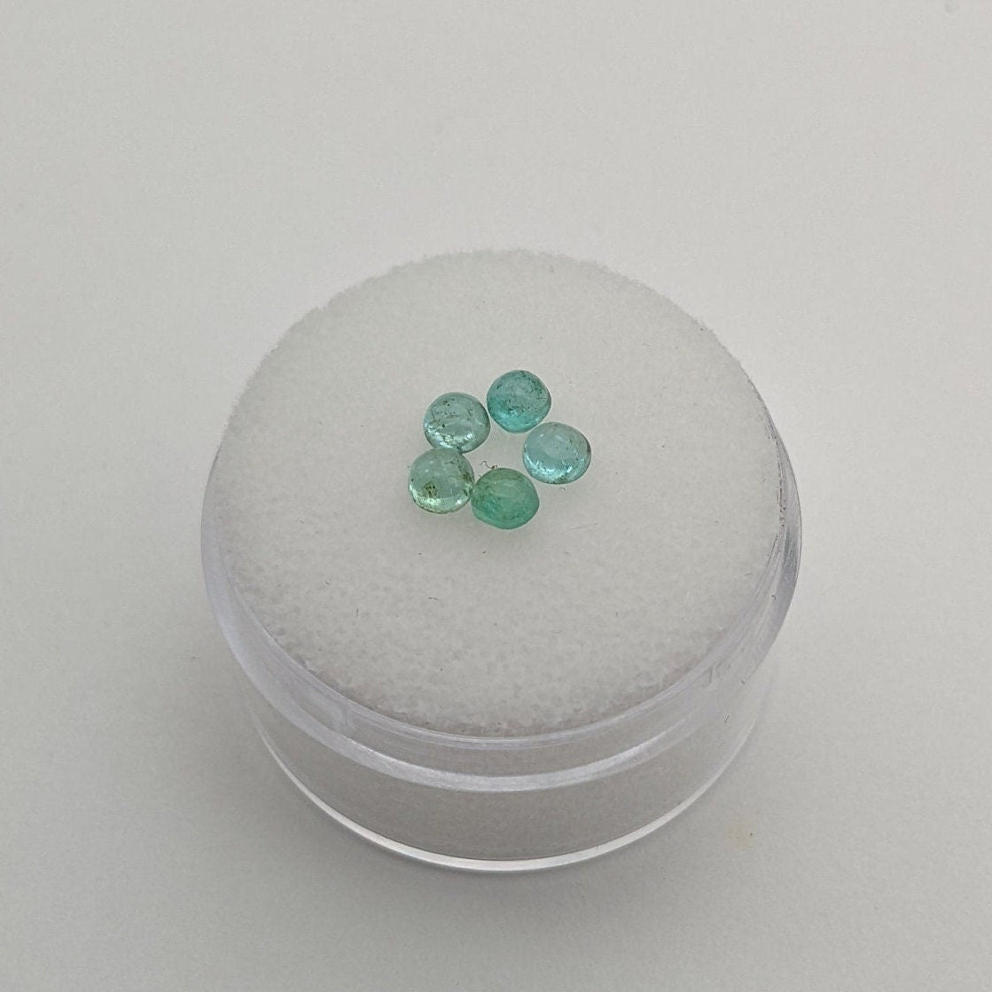 Panjshir Emerald Cabochons, 5 Piece Lot, Accent Gemstones