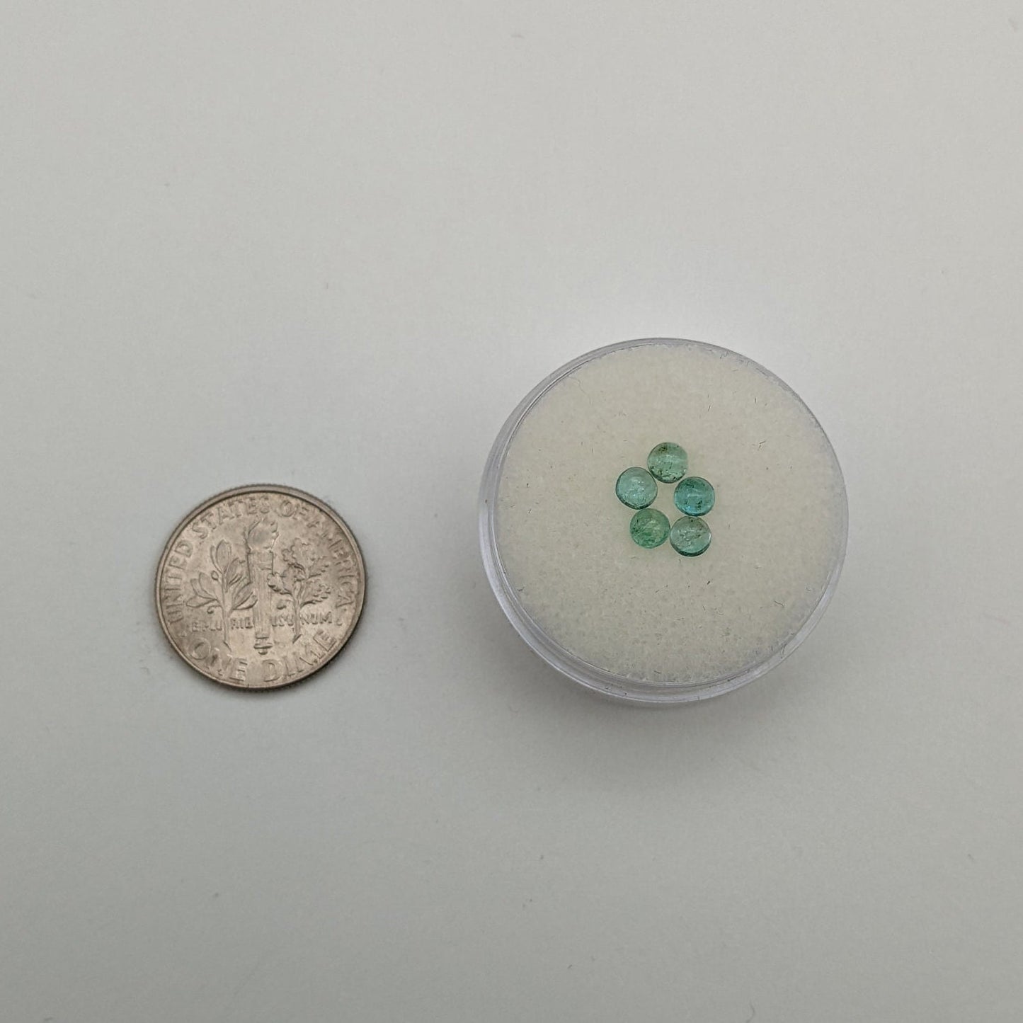 Panjshir Emerald Cabochons, 5 Piece Lot, Accent Gemstones