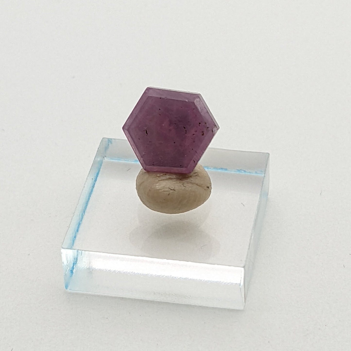 Ruby Slice, 2.80 carats, 9 mm x 8 mm , Birthstone, Jewelry Supply, Gemstone Slice, Collectable, Minerals