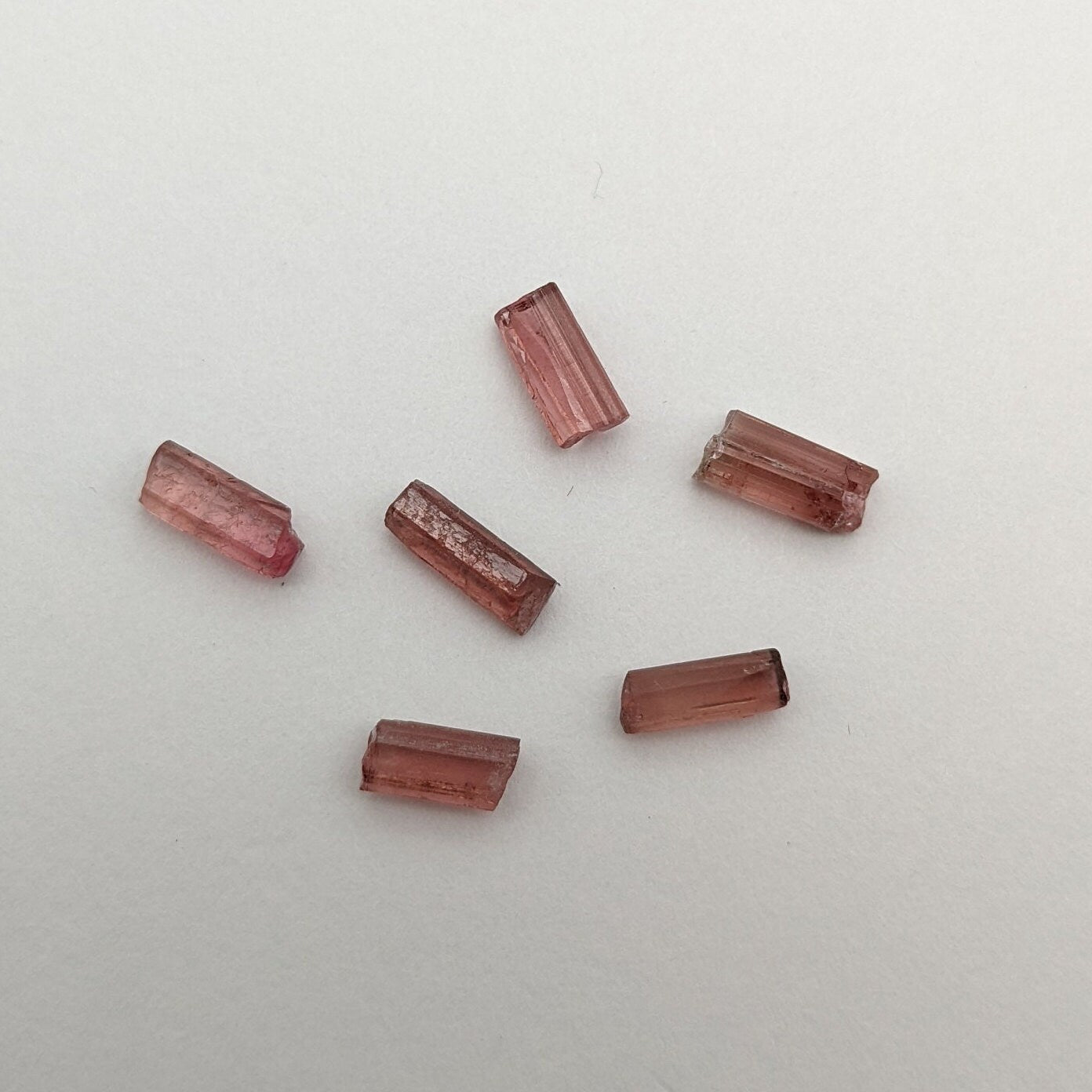 Pink Tourmaline 6 piece lot, 5.35 carats, 7-8 mm x 2.5-3.5 mm, Accent Size, Gemmy Tourmaline, Jewelry Supply, Gemmy Accent Stone