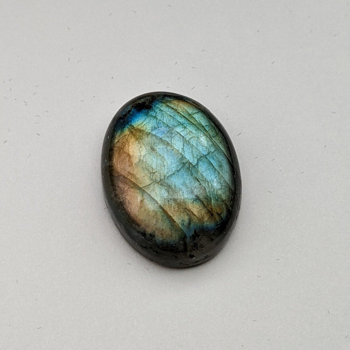 Labradorite Cabochon, 24 mm x 18 mm, 34.15 carats, Jewelry Supply, Feldspar Mineral, Flash/Fire