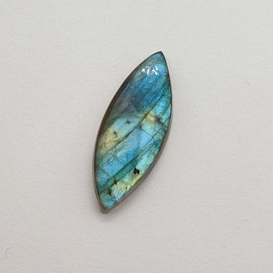 Labradorite Cabochon, Ellipse Shape 30 mm x 12 mm, 14.45 ct