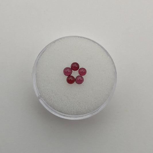 Rhodolite Garnet ~3mm, 5 piece selection, Jewelry Supply, Wire Wrapped Weave, Gem Channel, Minerals