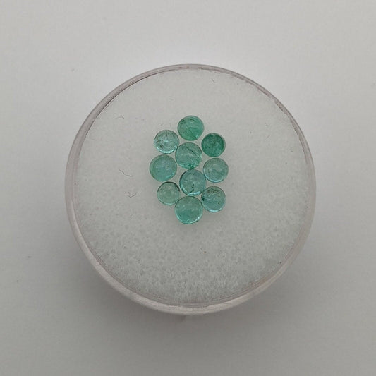 Panjshir Emerald, 10 pieces, ~3 mm round cabochon , Accent Size, Jewelry Supply, Birthstone, Cabochon