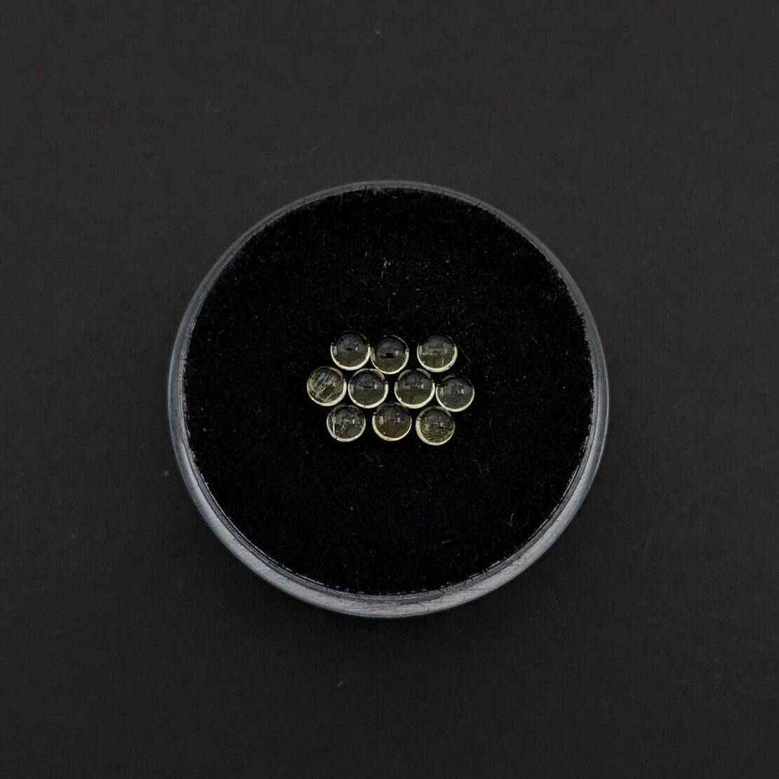 Heliodor 2.5mm round cabochons 10 pieces, Accent Size, Jewelry Supply, Channel Setting, Wire Wrapping