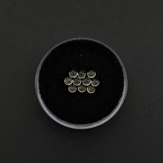 Heliodor 2.5mm round cabochons 10 pieces, Accent Size, Jewelry Supply, Channel Setting, Wire Wrapping