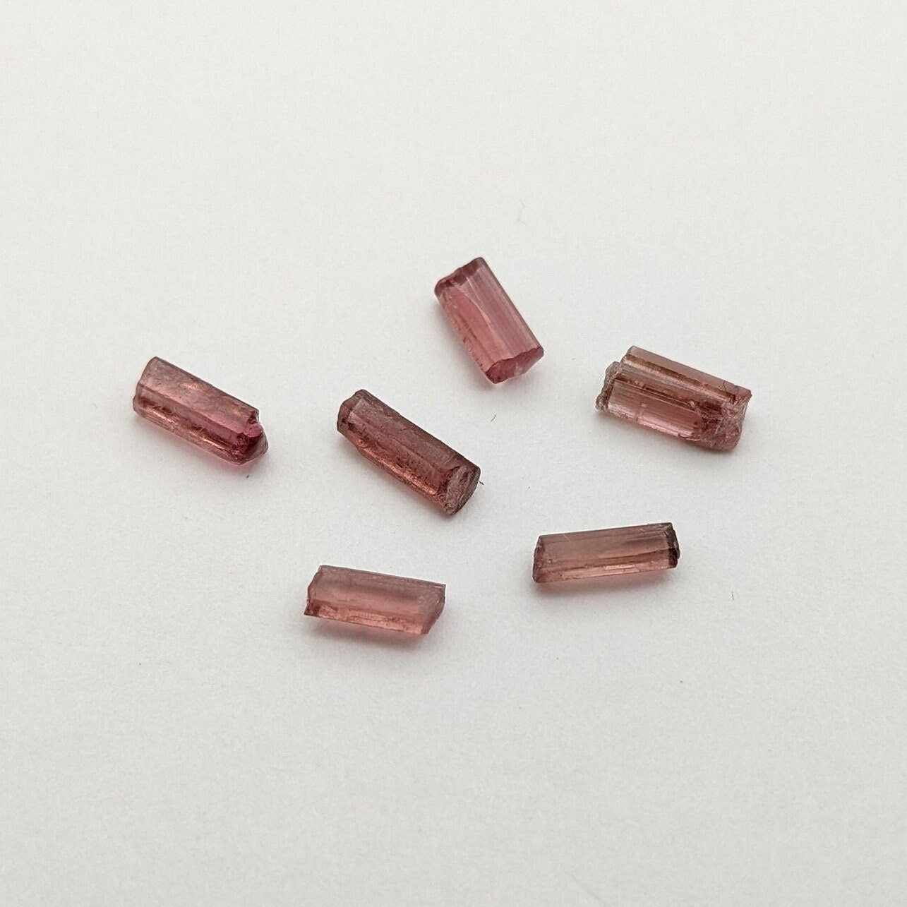 Pink Tourmaline 6 piece lot, 5.35 carats, 7-8 mm x 2.5-3.5 mm, Accent Size, Gemmy Tourmaline, Jewelry Supply, Gemmy Accent Stone