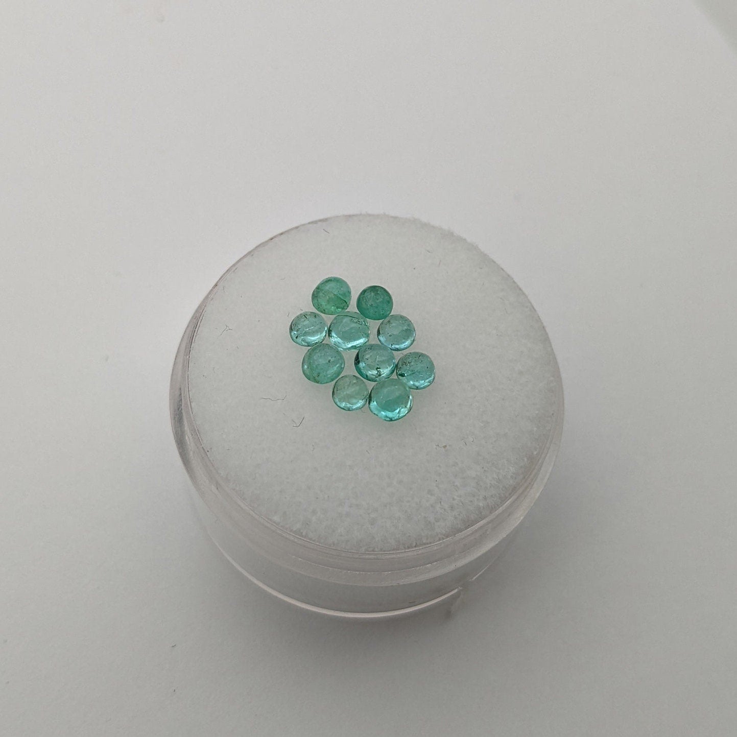 Panjshir Emerald, 10 pieces, ~3 mm round cabochon , Accent Size, Jewelry Supply, Birthstone, Cabochon