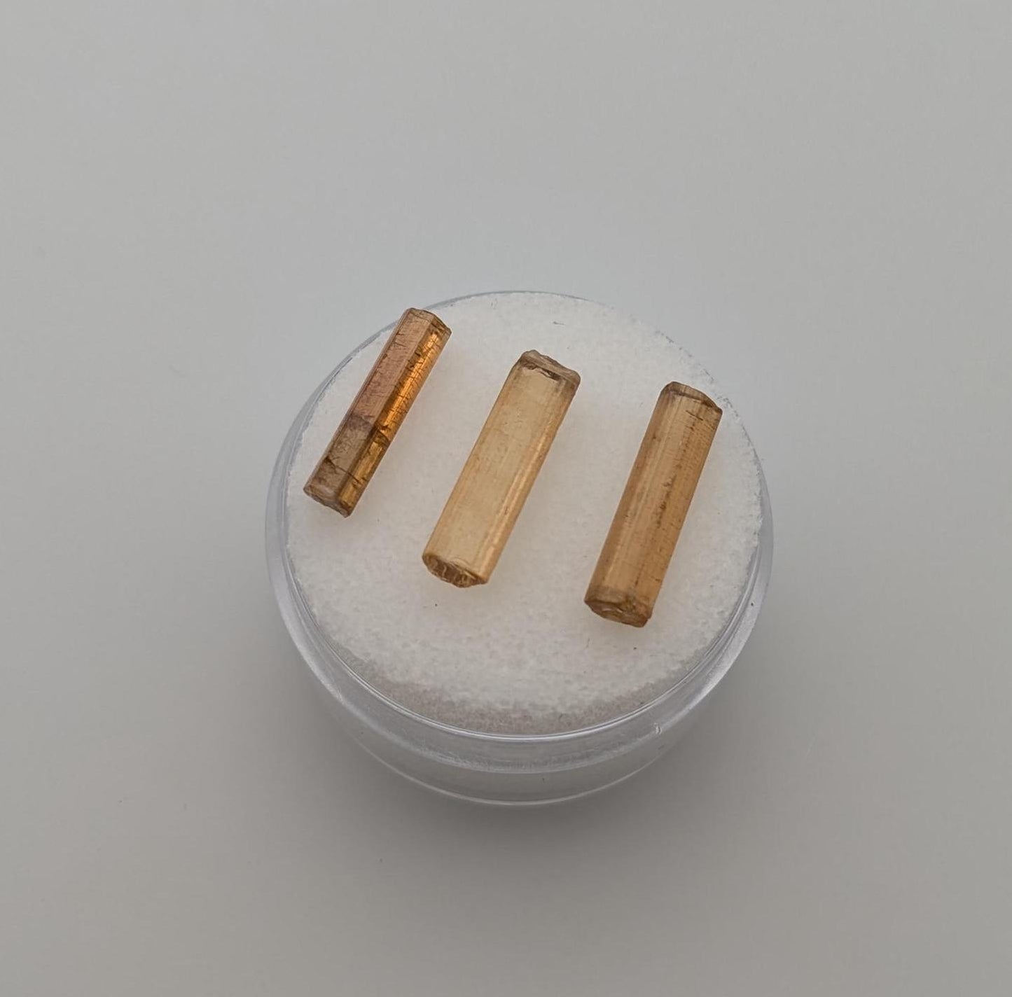 Dravite Tourmaline from Tanzania, 3 pieces 4.38 carats, 12-13 mm length
